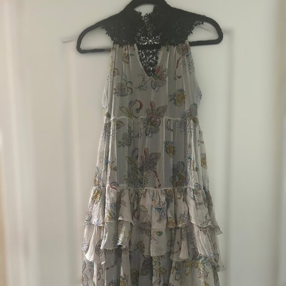 ZARA WOMAN Silk Dress Lace Detail 7785/739 Size M New With Tags $189 - Picture 5 of 16